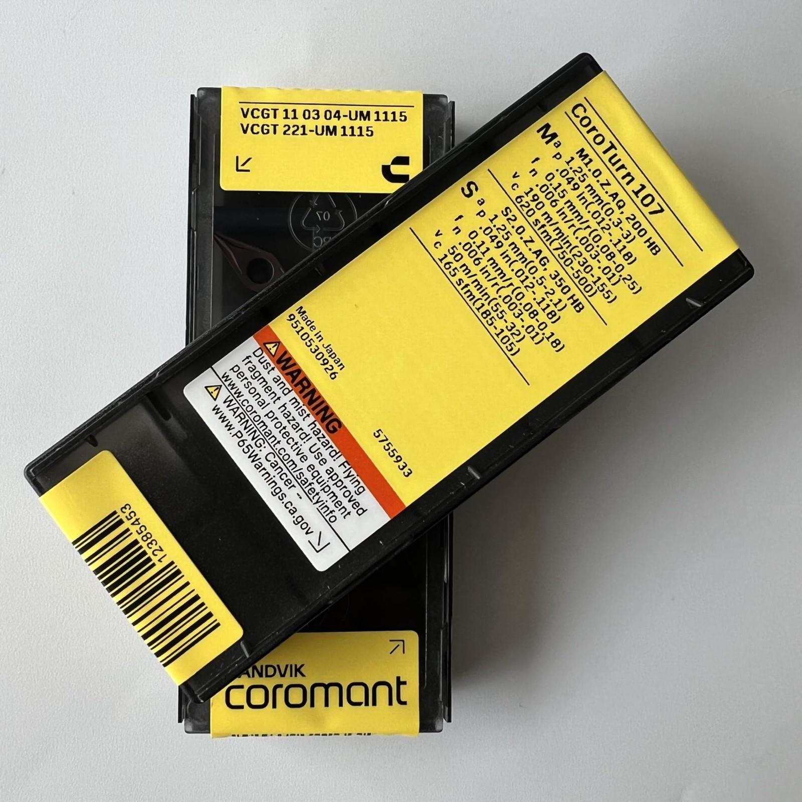 SANDVIK / VCGT110304-UM 1115 / Original Swedish hard alloy blade 10 Pcs
SANDVIK / VCGT110304-UM 1115 / Original Swedish hard alloy blade 10 Pcs