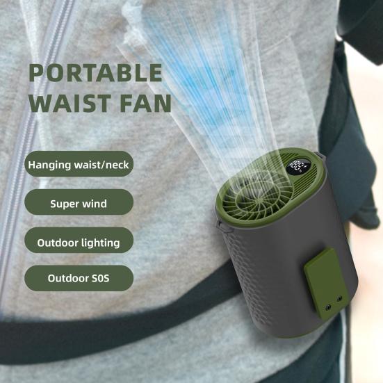 Waist Clip Fan with LED Light 3 Speed Adjustable Digital Display 3000mAh Rechargeable Wearable Fan Multifunctional Portable Travel Belt Hanging Fan зелений
Waist Clip Fan with LED Light 3 Speed Adjustable Digital Display 3000mAh Rechargeable Wearable Fan Multifunctional Portable Travel Belt Hanging Fan зелений
