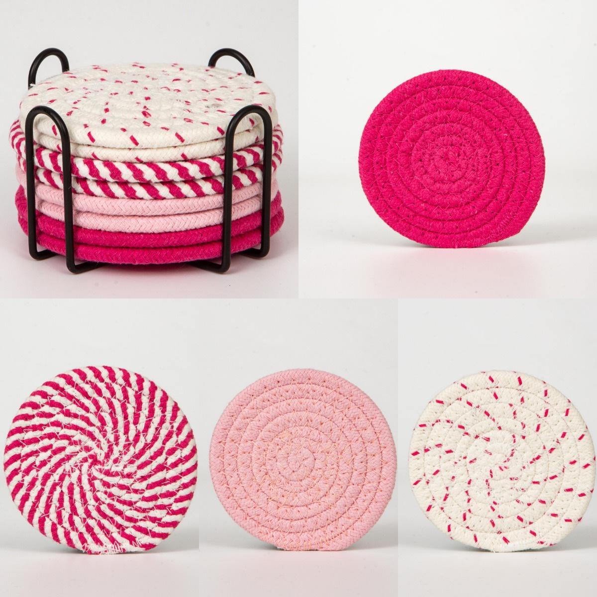 8pcs Set Nordic Style Cotton Rope Woven Insulation Placemat Cotton Thread Rope Anti Scald Mat Round Coaster with Storage Rack 8Pcs with rack
8pcs Set Nordic Style Cotton Rope Woven Insulation Placemat Cotton Thread Rope Anti Scald Mat Round Coaster with Storage Rack 8Pcs with rack