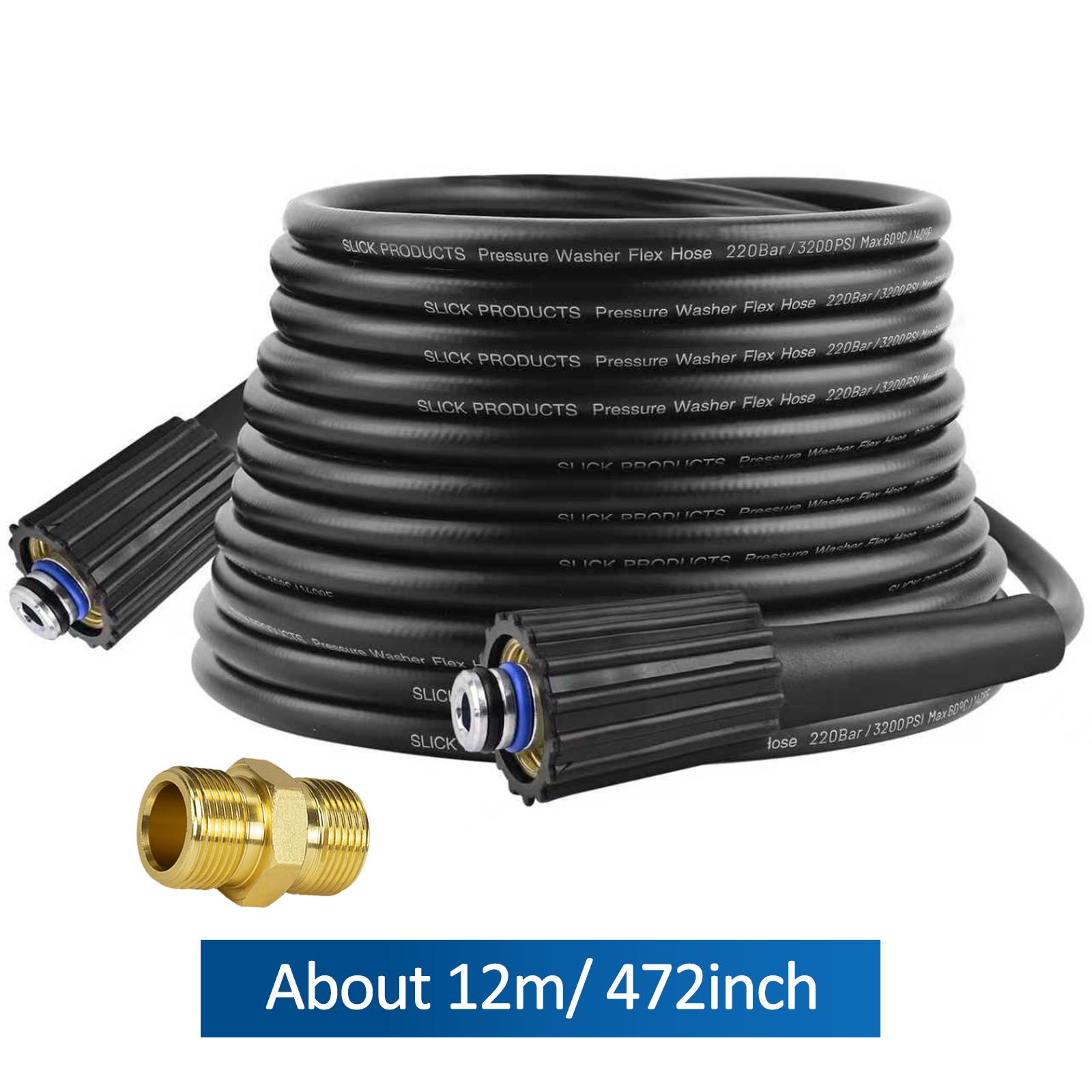 Pressure Washer Hose Super Flexible Hose 12M, 3200 PSI, Extension Hose, Durable Replacement Hose for Greenworks Troy Leak-Free M22 Fittings чорний
Pressure Washer Hose Super Flexible Hose 12M, 3200 PSI, Extension Hose, Durable Replacement Hose for Greenworks Troy Leak-Free M22 Fittings чорний