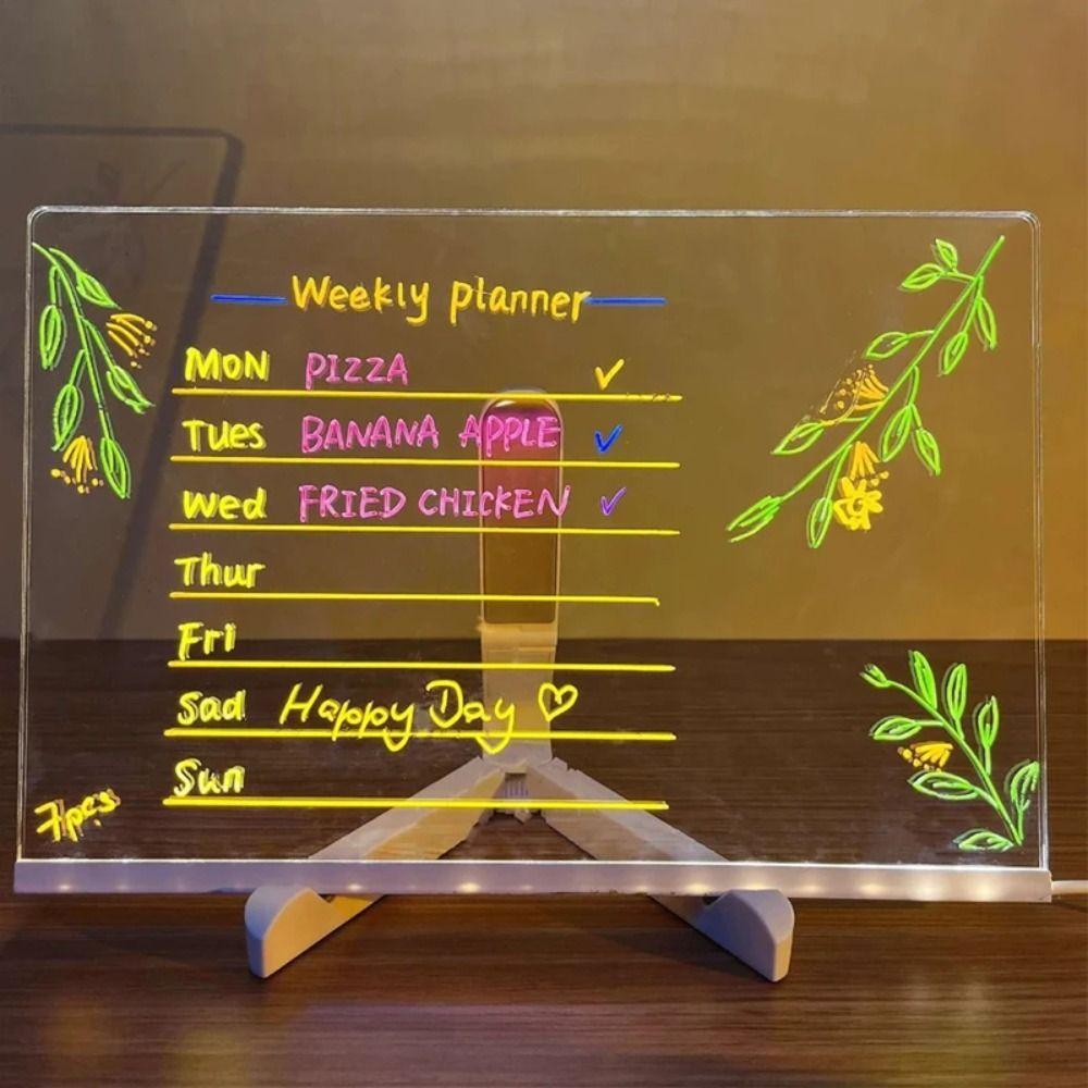 Acrylic Message Board Night Light Kids Drawing Board USB Colorful LED Writing Board Birthday Gift S
Acrylic Message Board Night Light Kids Drawing Board USB Colorful LED Writing Board Birthday Gift S