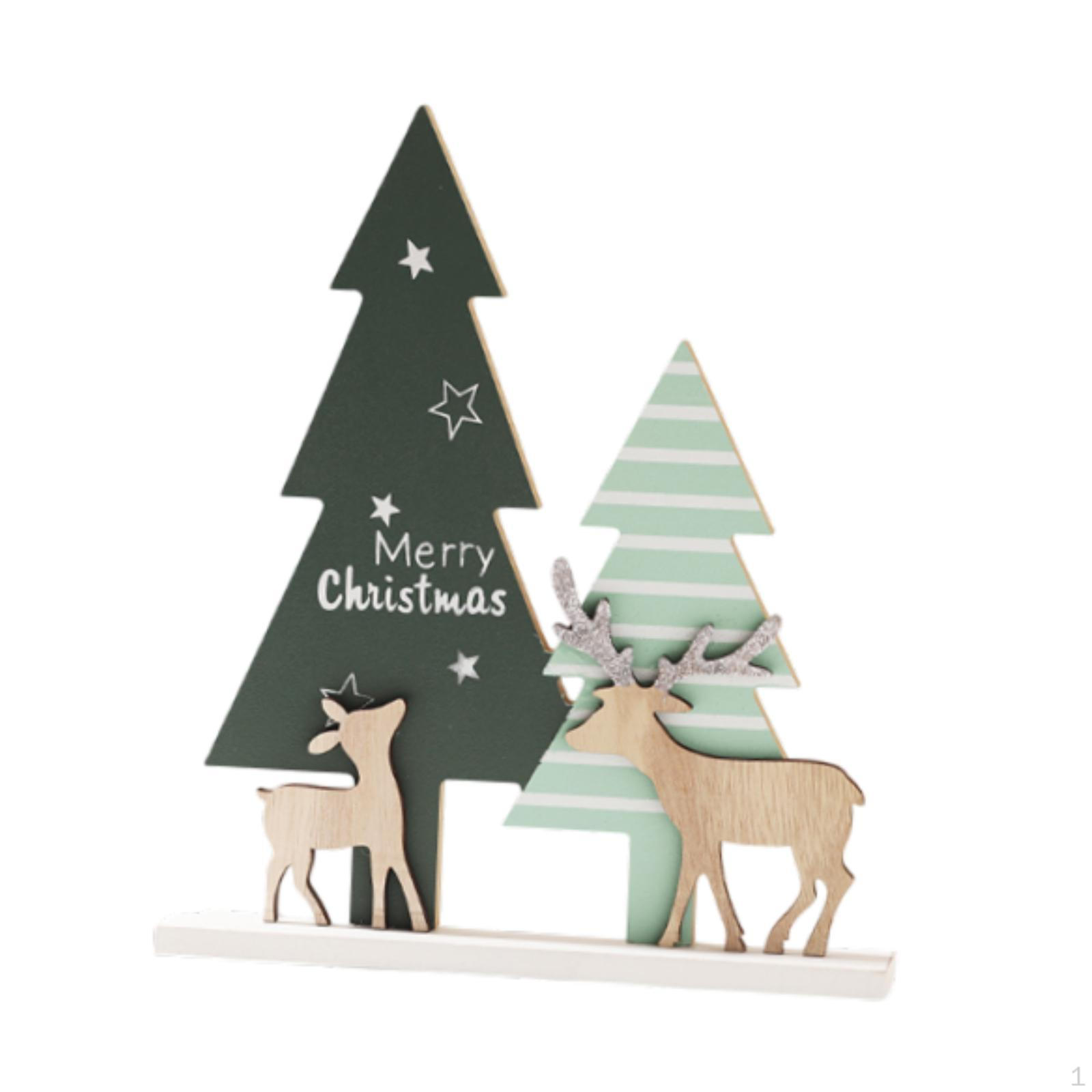 Деревянное Рождественское украшение для елки Настольный подарок на день рождения Центральный элемент Украшение стола Style B