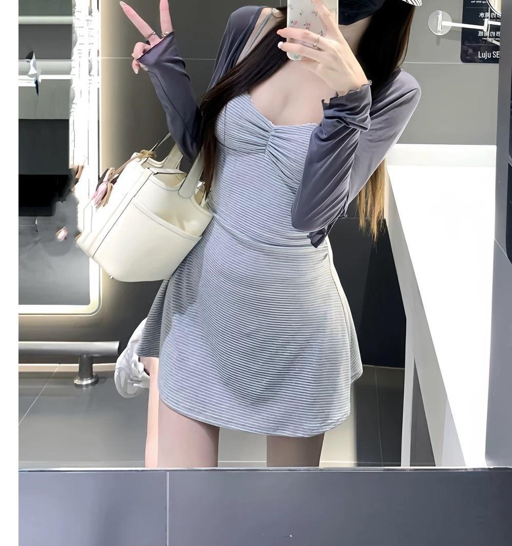 Women s Tencel Cardigan & Ruffled Camisole Dress Set with Slimming Short Skirt Large
Women s Tencel Cardigan & Ruffled Camisole Dress Set with Slimming Short Skirt Large