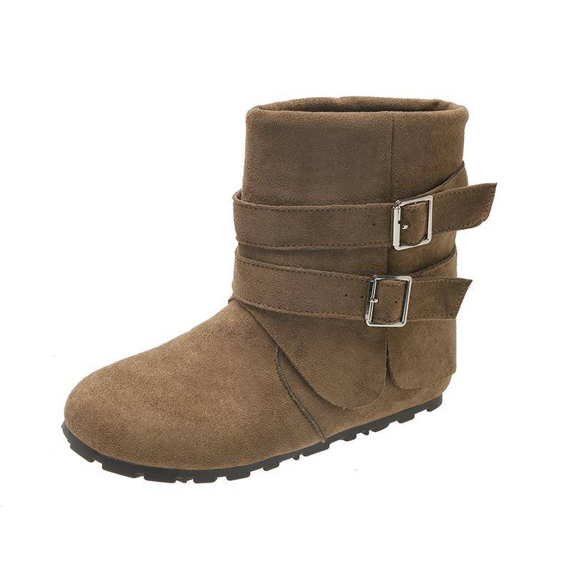 Belt Buckle Soft Sole Booties Fashion Round Toe Sleeve Scrub Fleece Non-Slip Flat Single Shoes 40 хакі
Belt Buckle Soft Sole Booties Fashion Round Toe Sleeve Scrub Fleece Non-Slip Flat Single Shoes 40 хакі
