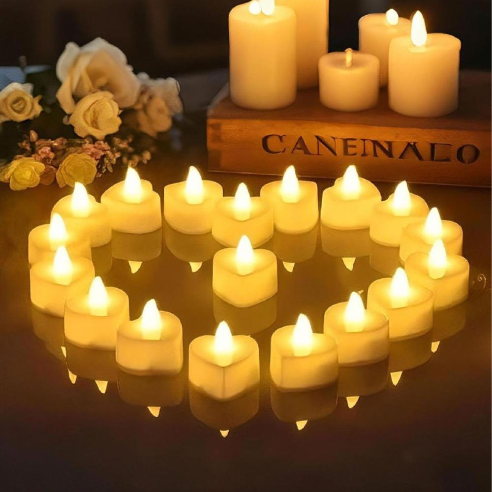 24Pcs Heart Shape Heart LED Candle Light Plastic Environmental Friendly Valentine s Day Electronic Candles High Brightness теплим білим кольором
24Pcs Heart Shape Heart LED Candle Light Plastic Environmental Friendly Valentine s Day Electronic Candles High Brightness теплим білим кольором