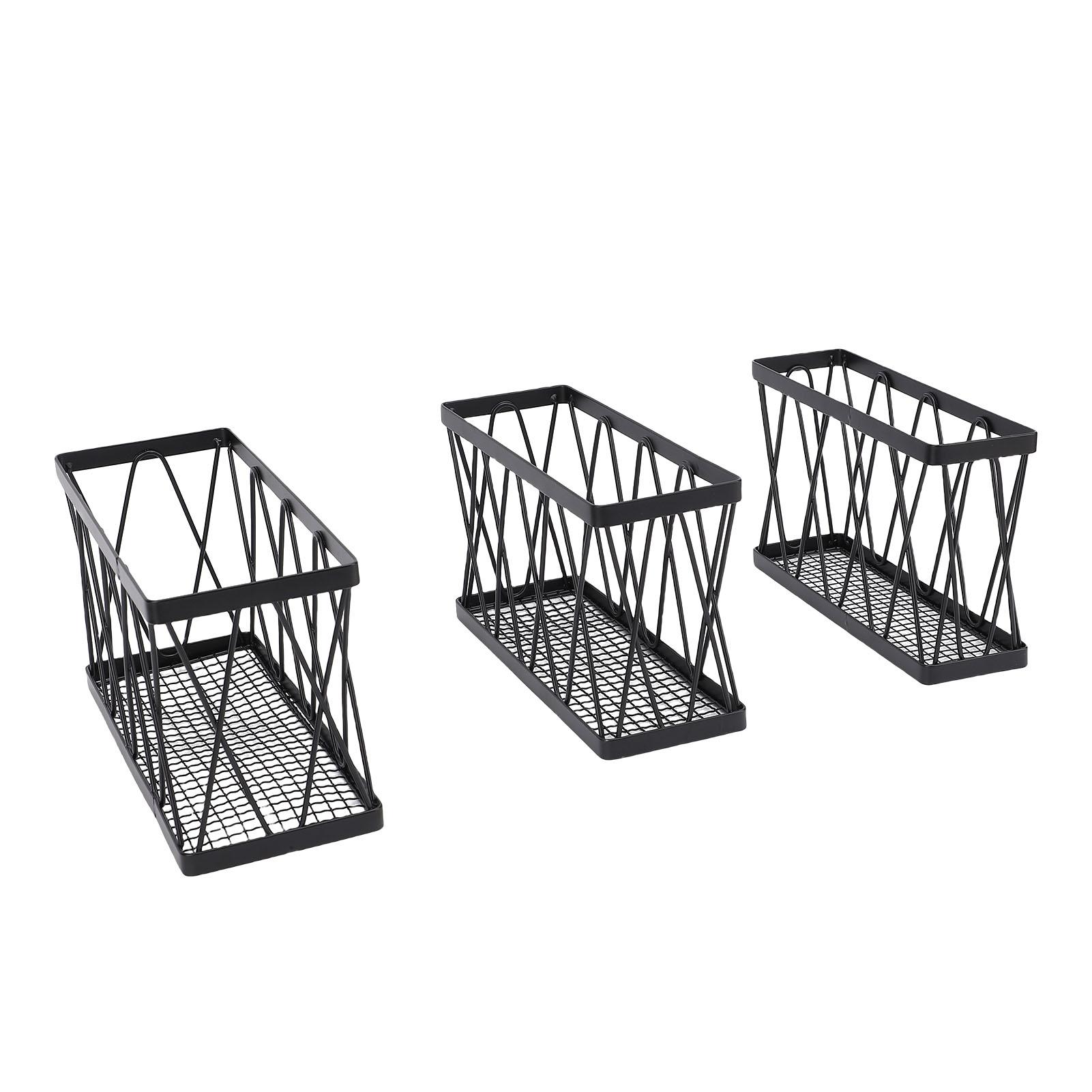 3 шт. кухонная стойка для хранения металлическая проволочная настенная корзина-органайзер для внешней части шкафа и двери