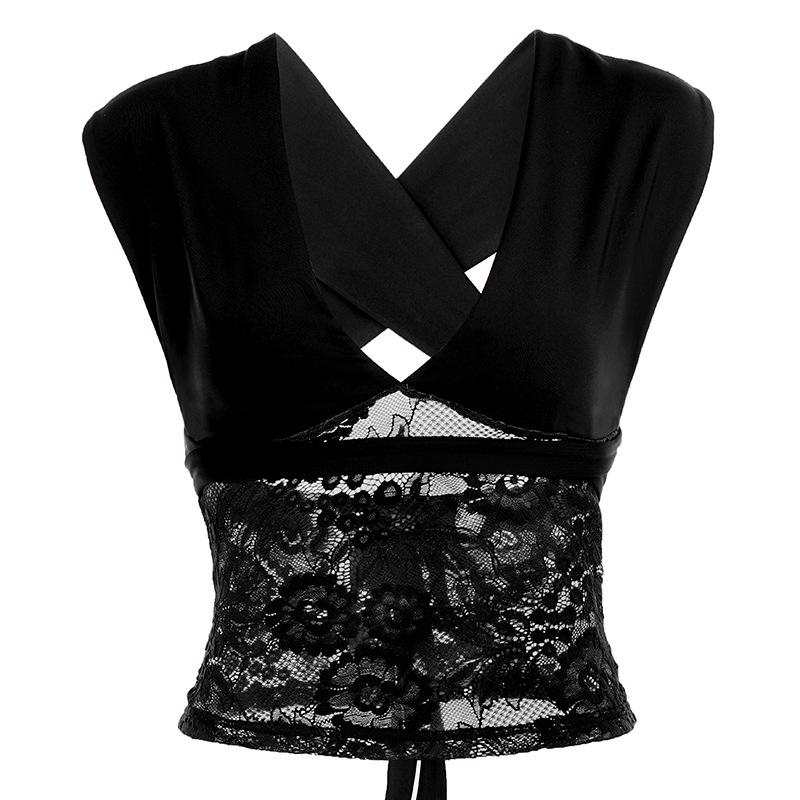 Sexy Lace Patchwork V-neck Slimming Top Large чорний
Sexy Lace Patchwork V-neck Slimming Top Large чорний