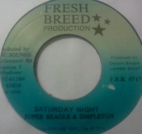 7inch Record SUPER BEAGLE SIMPLETON Saturday Night FBR4717 Fresh Breed Pro Jamaica Reggae Ska Dub Used
7inch Record SUPER BEAGLE SIMPLETON Saturday Night FBR4717 Fresh Breed Pro Jamaica Reggae Ska Dub Used