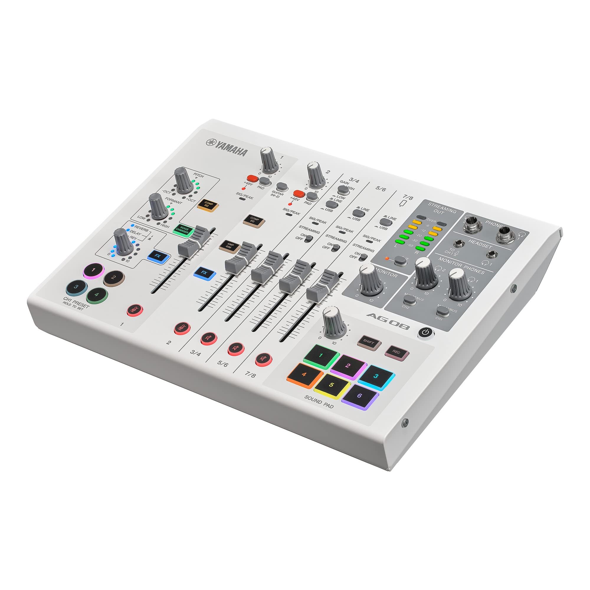 YAMAHA Live Streaming Mixer Live Distribution 8 Channel Built-in Voice Changer White AG08 W
YAMAHA Live Streaming Mixer Live Distribution 8 Channel Built-in Voice Changer White AG08 W