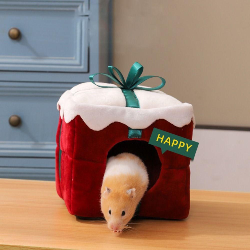 Warm Hamster House Gift Box Shape Hamster Hideout Cave Parrot Nest Christmas Hamster Nest New Year красный
Warm Hamster House Gift Box Shape Hamster Hideout Cave Parrot Nest Christmas Hamster Nest New Year красный
