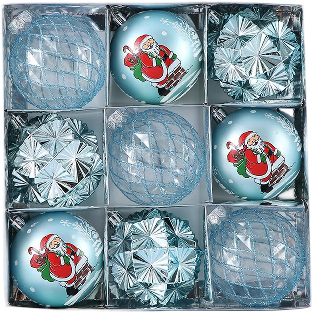 Christmas Ball Ornaments 9 PCS Set 8CM for Tree Decoration For Holiday Home Use Electroplated Material Assorted Colors світло-синій колір
Christmas Ball Ornaments 9 PCS Set 8CM for Tree Decoration For Holiday Home Use Electroplated Material Assorted Colors світло-синій колір
