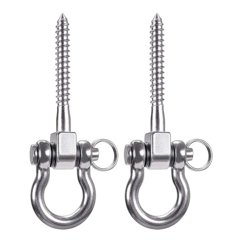 2Pcs Stainless Steel Screws Bracket Heavy Duty 180° Swing Hangers Yoga Hammock Chair Sandbag Hardware Swing Sets
2Pcs Stainless Steel Screws Bracket Heavy Duty 180° Swing Hangers Yoga Hammock Chair Sandbag Hardware Swing Sets