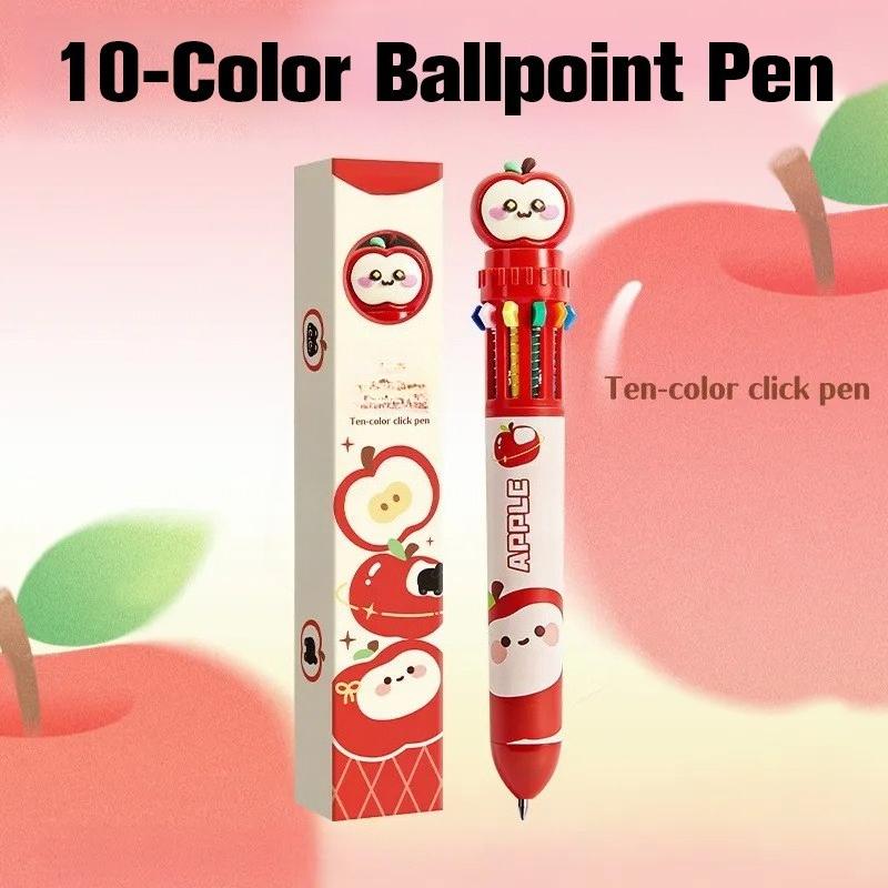 Kawaii 10-Color Cat Multi-Pen - Single Button Retractable Design, 0.5mm Quick-Dry,10 Colors in 1 Pen,Vibrant Colors,Ideal for Sketching, Journaling Apple
Kawaii 10-Color Cat Multi-Pen - Single Button Retractable Design, 0.5mm Quick-Dry,10 Colors in 1 Pen,Vibrant Colors,Ideal for Sketching, Journaling Apple