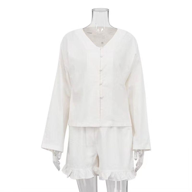 Fashion Wind Summer Loose Shirt Shorts Suit Loose Fitting Shirt and Shorts Set Beige L
Fashion Wind Summer Loose Shirt Shorts Suit Loose Fitting Shirt and Shorts Set Beige L