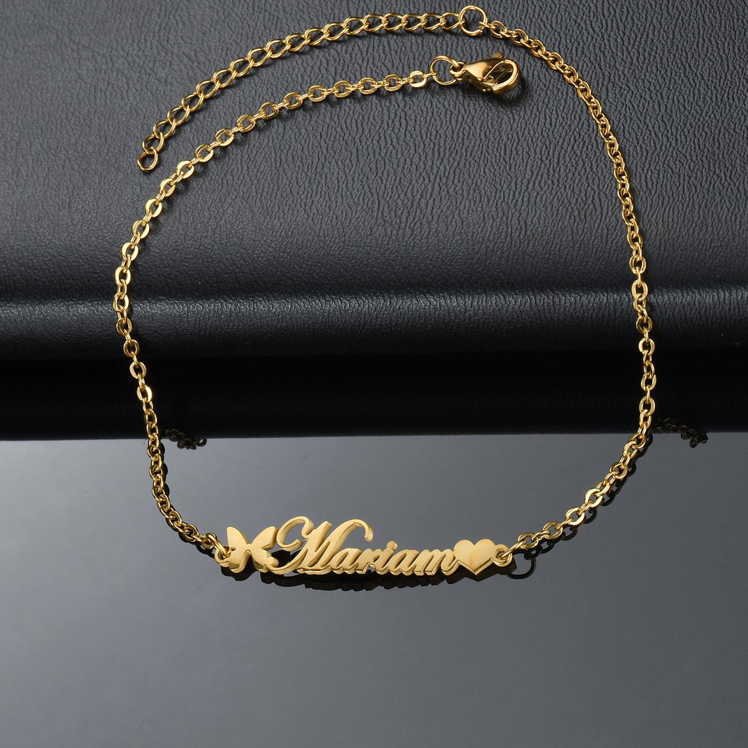 Atoztide Custom Name Anklet Personalized Thick Leg Chain Letter Jewelry for Women Stainless Steel 18cm Charms Customized Gift Butterfly Heart срібний
Atoztide Custom Name Anklet Personalized Thick Leg Chain Letter Jewelry for Women Stainless Steel 18cm Charms Customized Gift Butterfly Heart срібний