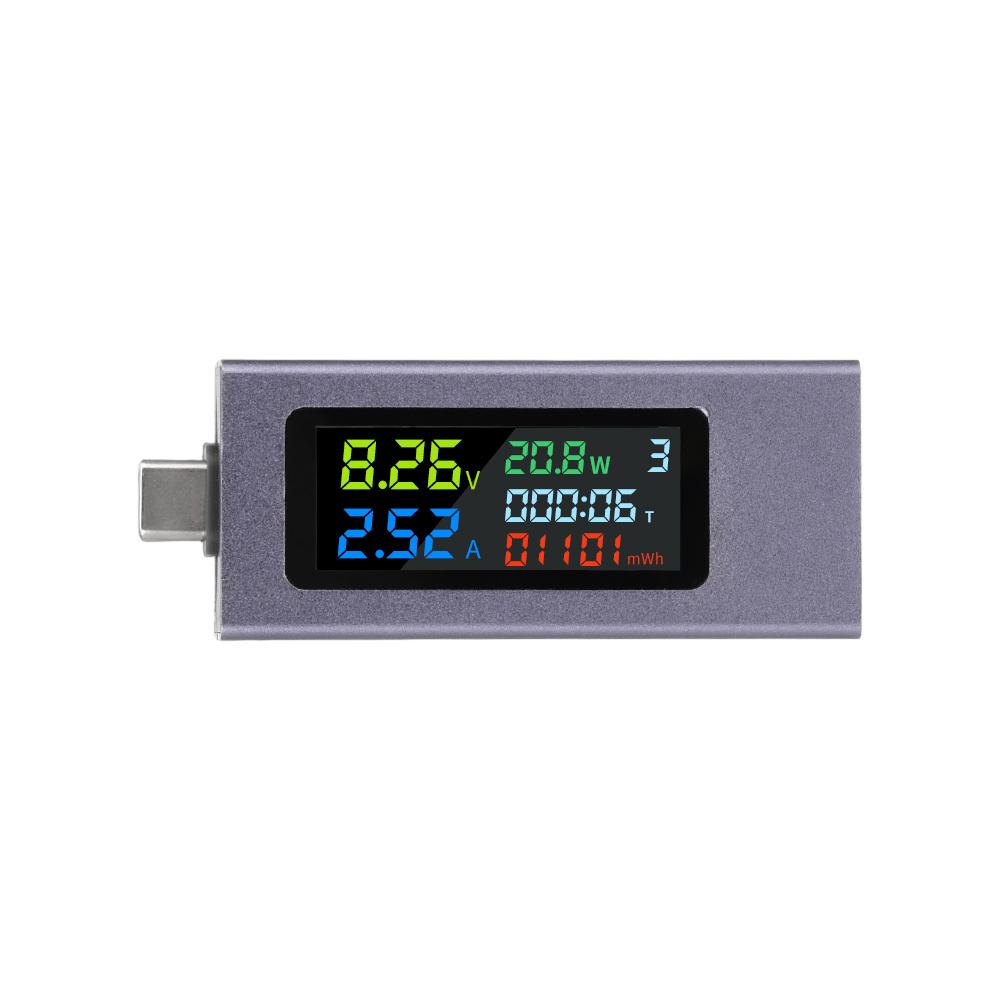 USB+Type-C Capacity Tester DC 4.5-50V 0-8A Multi-function Digital Voltmeter Ammeter Power Meter Power Module Charging Tester
USB+Type-C Capacity Tester DC 4.5-50V 0-8A Multi-function Digital Voltmeter Ammeter Power Meter Power Module Charging Tester