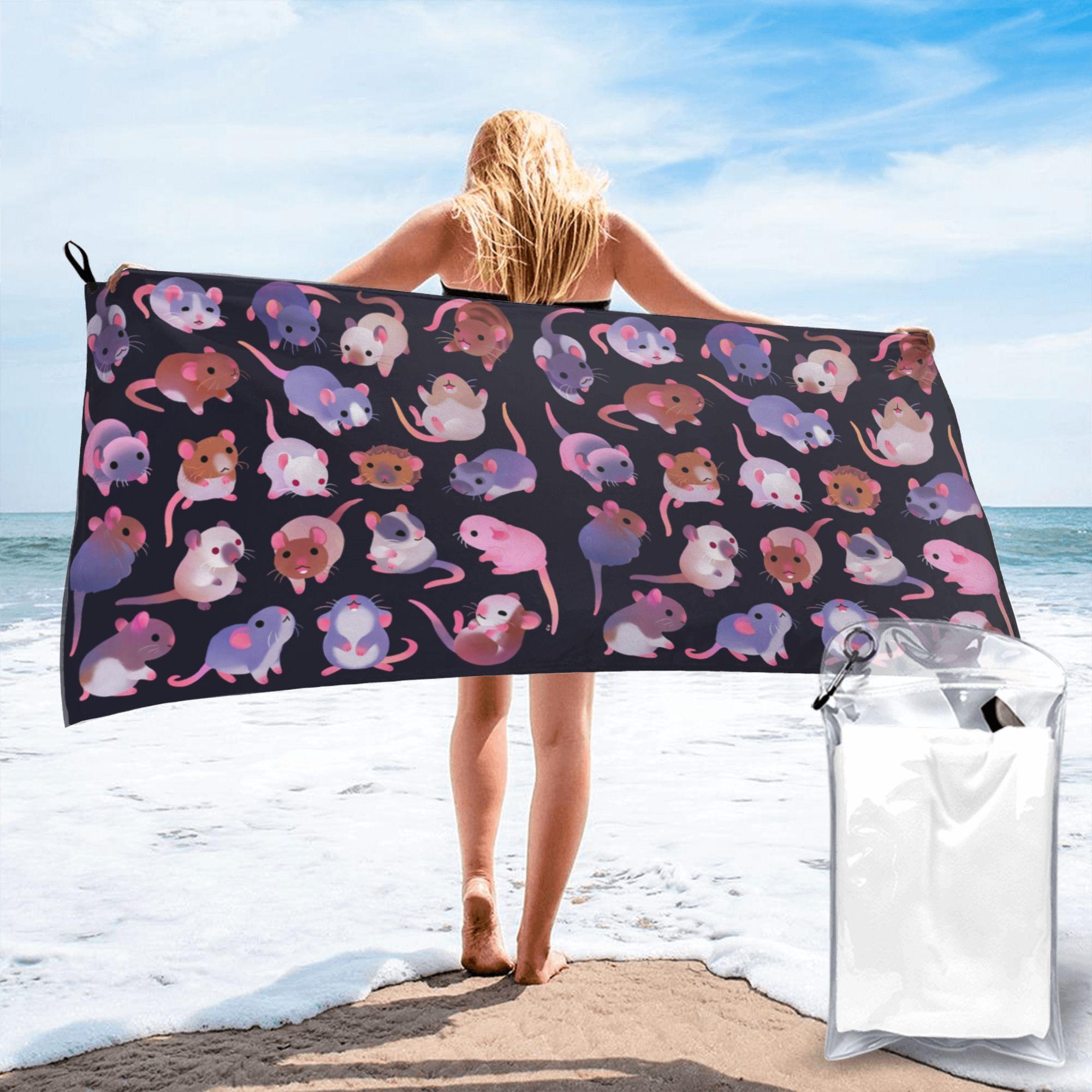 Fancy rat - dark Beach Towel Soft Microfiber Quick Dry Absorbent Quick Towels For Bath W30*H60(CM)
Fancy rat - dark Beach Towel Soft Microfiber Quick Dry Absorbent Quick Towels For Bath W30*H60(CM)