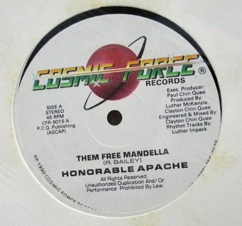 12inch Record HONORABLE APACHE - Them Free Mandella CFR9015 Cosmic Force Re 1990 US Reggae, Ska & Dub Used
12inch Record HONORABLE APACHE - Them Free Mandella CFR9015 Cosmic Force Re 1990 US Reggae, Ska & Dub Used