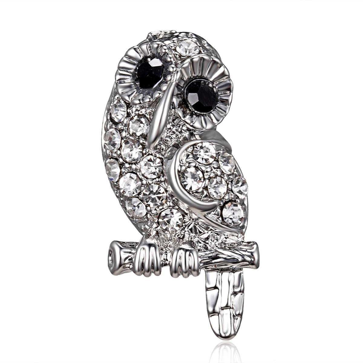 Lovely Silver Color Rhinestone Owl Sitting On Branches Brooches For Women Men Delicate Black Eye Owl Animal Pins Party Jewelry
Lovely Silver Color Rhinestone Owl Sitting On Branches Brooches For Women Men Delicate Black Eye Owl Animal Pins Party Jewelry