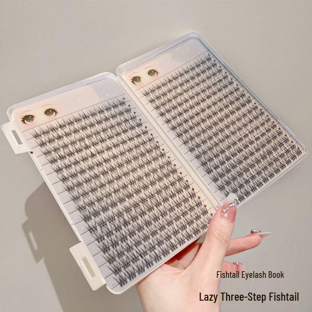 Large Capacity Lazy Fishtail Eyelash Book - Natural 3-Step False Eyelashes for Beginners 3 rows, 36 clusters transparent fishtail, 10-12mm
Large Capacity Lazy Fishtail Eyelash Book - Natural 3-Step False Eyelashes for Beginners 3 rows, 36 clusters transparent fishtail, 10-12mm