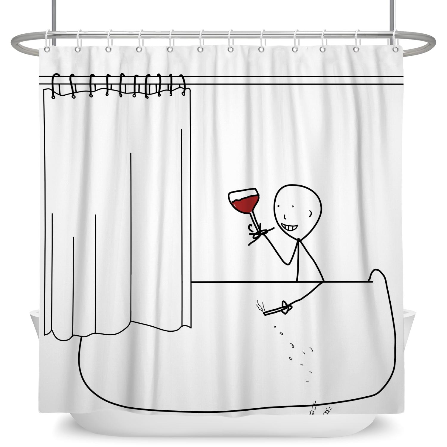 Minimalist Black White Line Art Shower Curtain Funny Cat Waterproof Bath Curtain For Bathroom Decor Polyester Fabic With 12 Hook W60H190(CM)-1 Pcs
Minimalist Black White Line Art Shower Curtain Funny Cat Waterproof Bath Curtain For Bathroom Decor Polyester Fabic With 12 Hook W60H190(CM)-1 Pcs