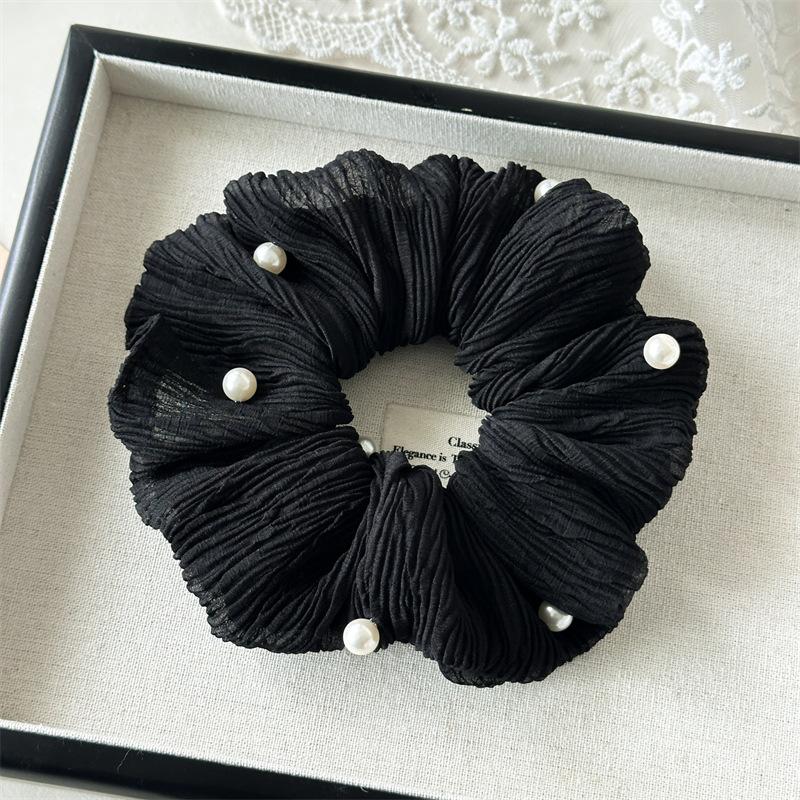 Pleated Texture Pearl Inlaid Large Hair Scrunchies Elegant White Pink Black Elastic Headbands Wedding Guest Hair Decor чорний
Pleated Texture Pearl Inlaid Large Hair Scrunchies Elegant White Pink Black Elastic Headbands Wedding Guest Hair Decor чорний