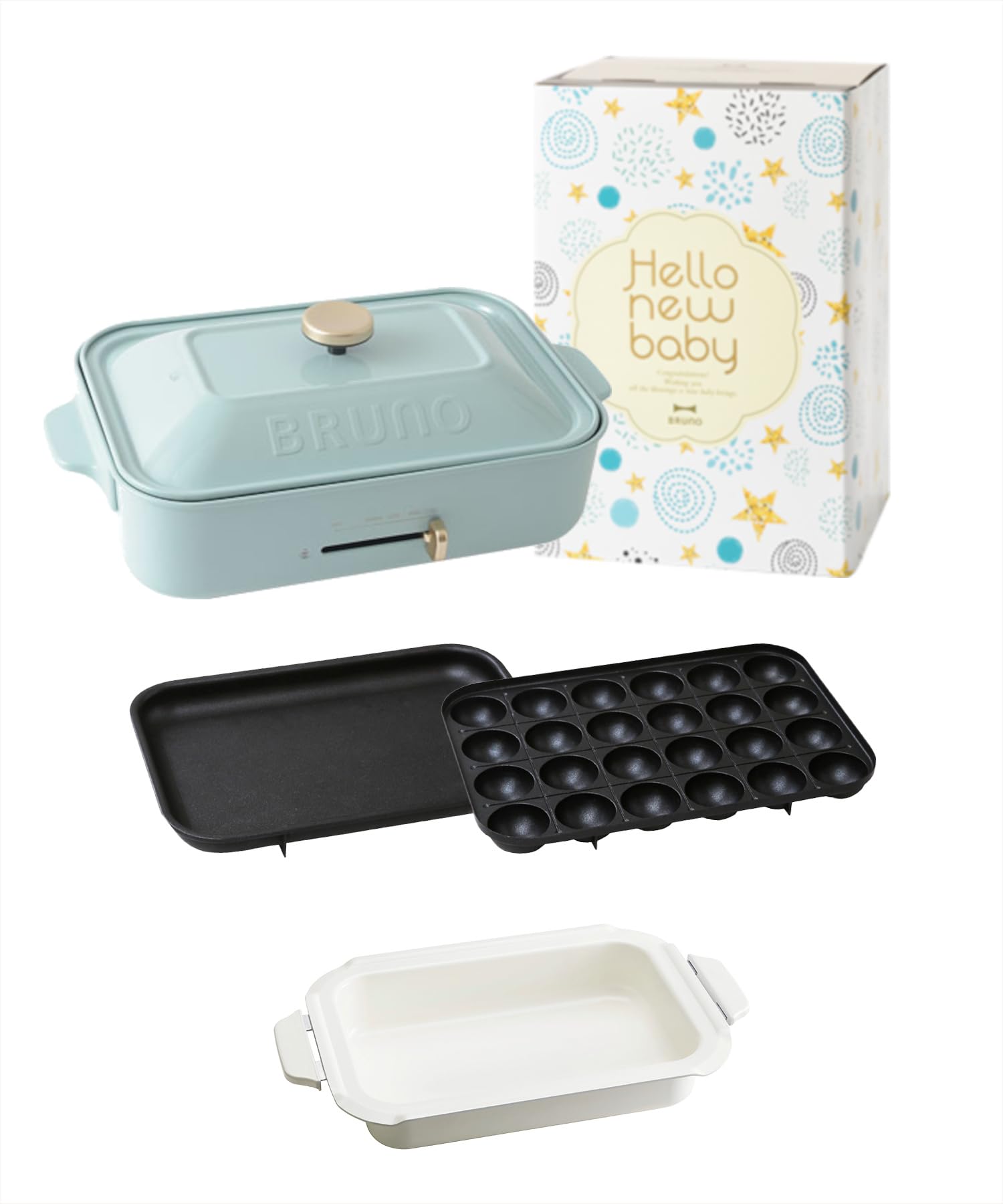 BRUNO Bruno Compact Hot Plate Body 3 types of plates Ceramic Coated Pot Yakiniku Baby Gift Sleeve Recipe Book Included limited to directly managed
BRUNO Bruno Compact Hot Plate Body 3 types of plates Ceramic Coated Pot Yakiniku Baby Gift Sleeve Recipe Book Included limited to directly managed