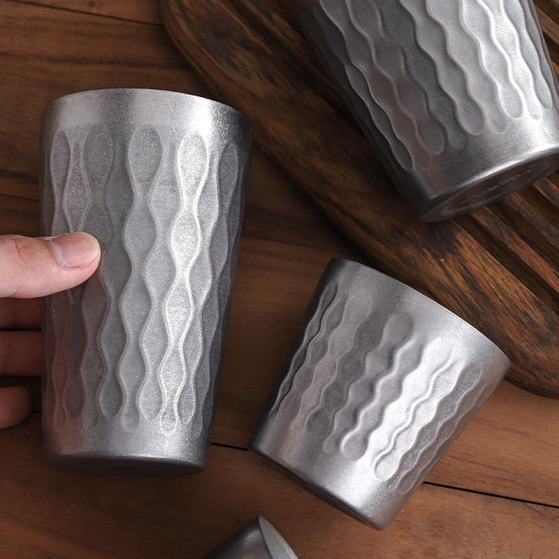Creative Retro Thread Double-layer Heat-resistant Cup 304 Stainless Steel Cup Anti Drop Beer Beverage Cup 300ML
Creative Retro Thread Double-layer Heat-resistant Cup 304 Stainless Steel Cup Anti Drop Beer Beverage Cup 300ML