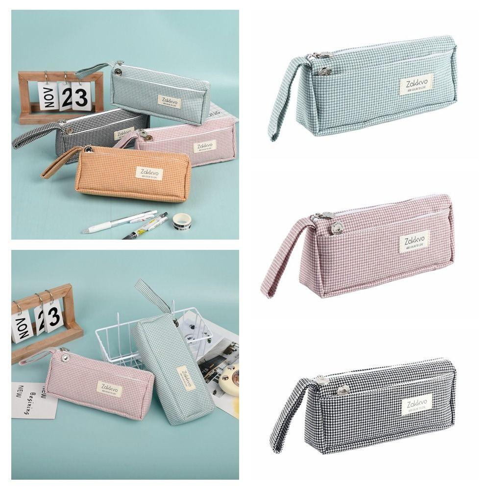 Korean Style Houndstooth Pencil Bag Large Capacity Plaid Stationery Bag Simple Pencil Holder
Korean Style Houndstooth Pencil Bag Large Capacity Plaid Stationery Bag Simple Pencil Holder