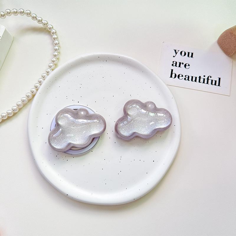 Glitter Solid Color Cloud Small Fresh Mobile Phone Holder Desktop Airbag Retractable Magnetic Paste Wind Female Ring transparent bracket
Glitter Solid Color Cloud Small Fresh Mobile Phone Holder Desktop Airbag Retractable Magnetic Paste Wind Female Ring transparent bracket