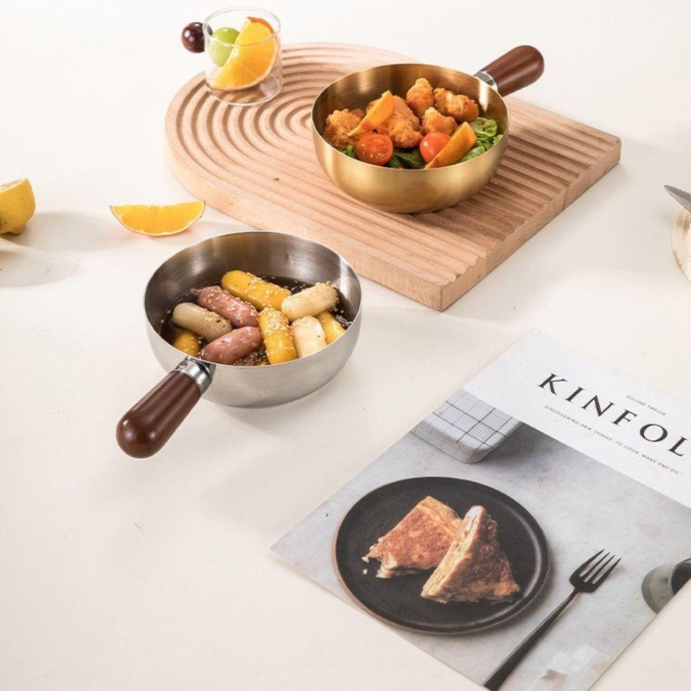 Heat-Resistant Stainless Steel Bowl Drop Resistant Breakfast Bowl Wooden Handle Bowl Camping срібний
Heat-Resistant Stainless Steel Bowl Drop Resistant Breakfast Bowl Wooden Handle Bowl Camping срібний