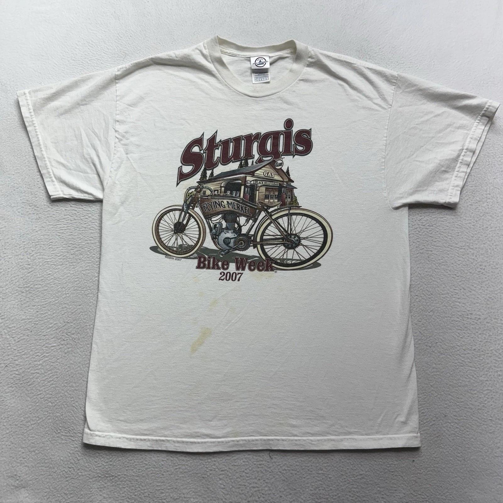 Vintage Y2K Sturgis Bike Week 2007 Men’s T Shirt L Motorcycle Tee Distressed 3XL
Vintage Y2K Sturgis Bike Week 2007 Men’s T Shirt L Motorcycle Tee Distressed 3XL