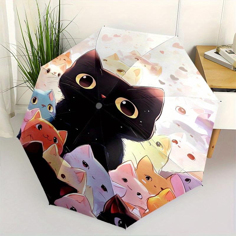 Cats, Hearts Automatic Folding Umbrella 8 Ribs, Durable Iron Frame, Bright Color Pattern Compact Travel Umbrella, Suitable for Outdoor, Bea
Cats, Hearts Automatic Folding Umbrella 8 Ribs, Durable Iron Frame, Bright Color Pattern Compact Travel Umbrella, Suitable for Outdoor, Bea