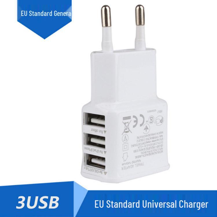 EU/US Standard Dual Port USB Charger, 3-in-1 Multi-Port, 2A Plug Adapter for Mobile Phones EU Standard White 3 USB (2A) білий
EU/US Standard Dual Port USB Charger, 3-in-1 Multi-Port, 2A Plug Adapter for Mobile Phones EU Standard White 3 USB (2A) білий
