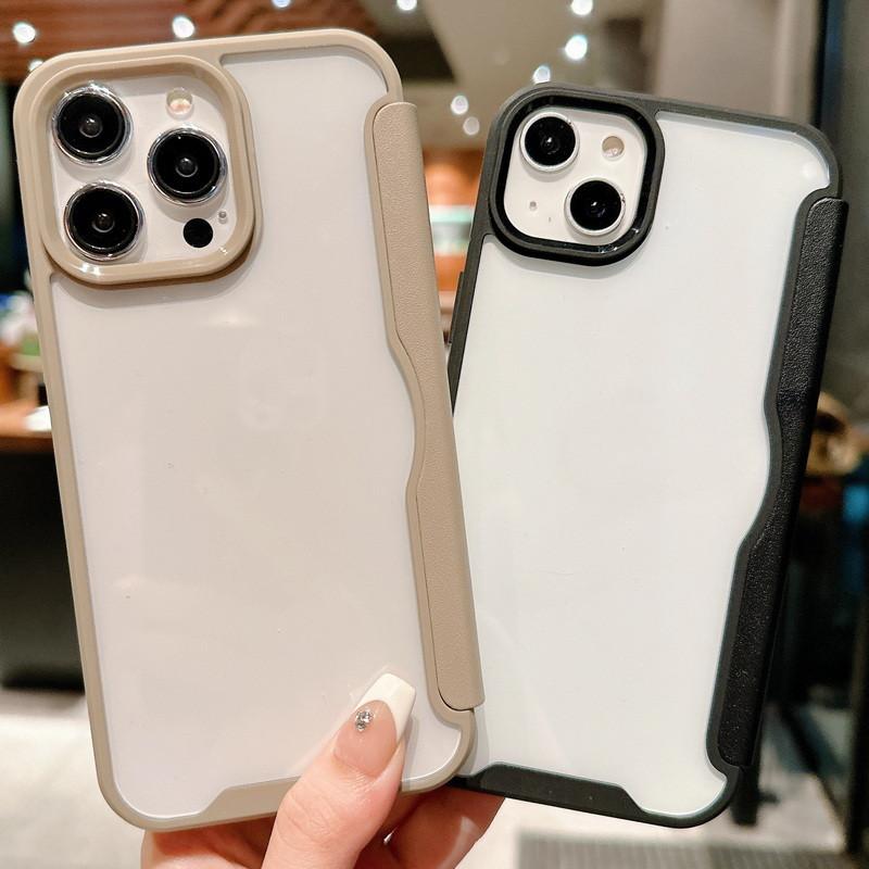 Кожаный флип-чехол для телефона с прозрачной задней панелью для iPhone 15 Pro Max 14 13 Pro 12 11, противоударный однотонный акриловый тонкий защитный чехол
Кожаный флип-чехол для телефона с прозрачной задней панелью для iPhone 15 Pro Max 14 13 Pro 12 11, противоударный однотонный акриловый тонкий защитный чехол