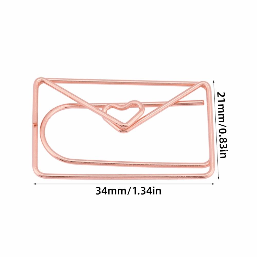 12pcs Cute Envelope Shape Paper Clips Rose Gold Stationery Clip Personal Use
12pcs Cute Envelope Shape Paper Clips Rose Gold Stationery Clip Personal Use