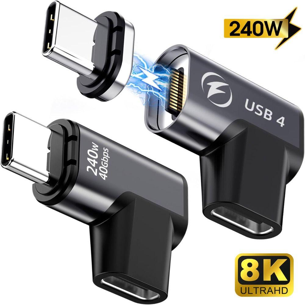 8K 60Hz USB C Magnetic Adapter 240W USB4 Adapter Type-C Converter for Thunder-bolt 3/4 Straight
8K 60Hz USB C Magnetic Adapter 240W USB4 Adapter Type-C Converter for Thunder-bolt 3/4 Straight