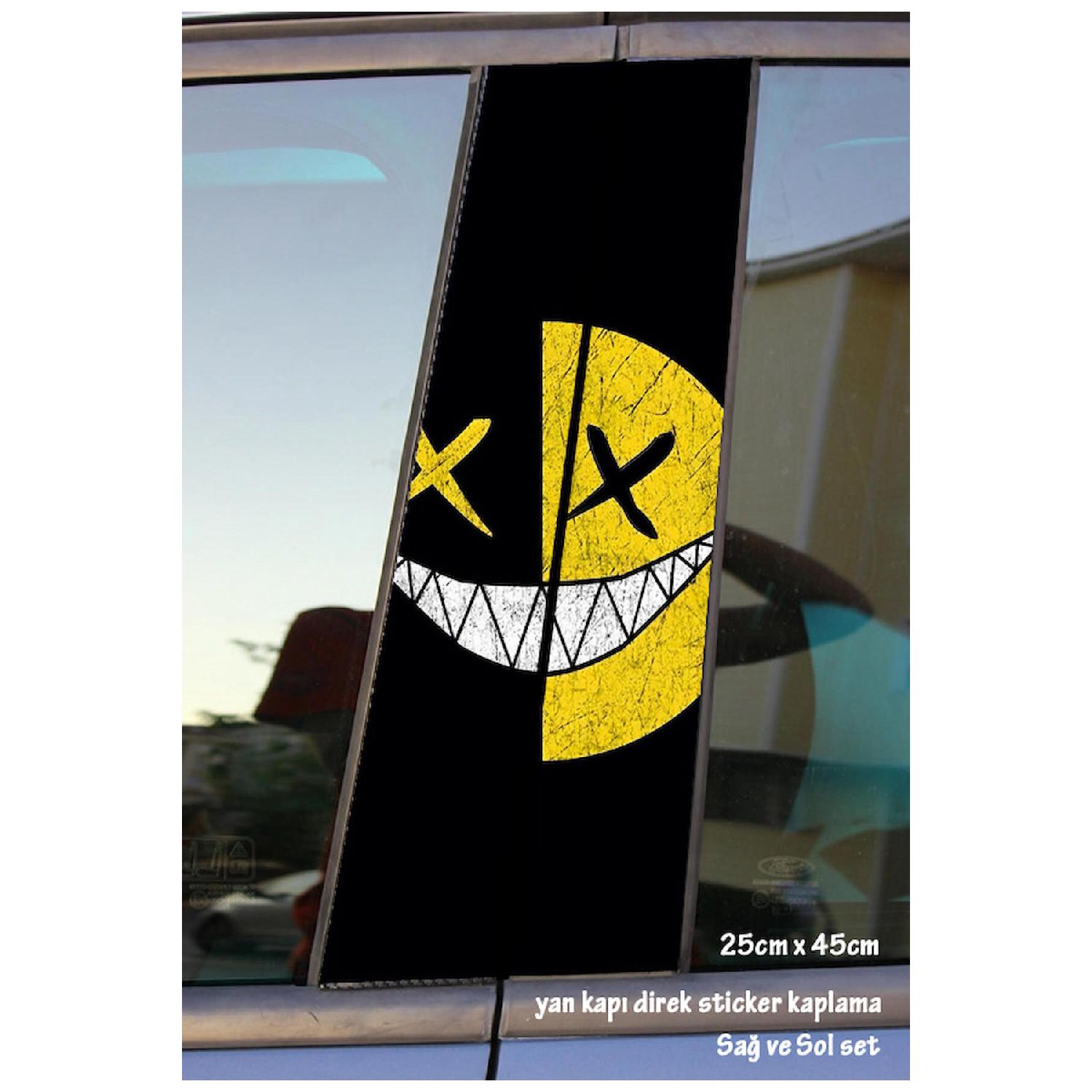 Yellow Black Smiley Face 2pcs Sticker Door Pole Covering Set Colored Foil чистый
Yellow Black Smiley Face 2pcs Sticker Door Pole Covering Set Colored Foil чистый