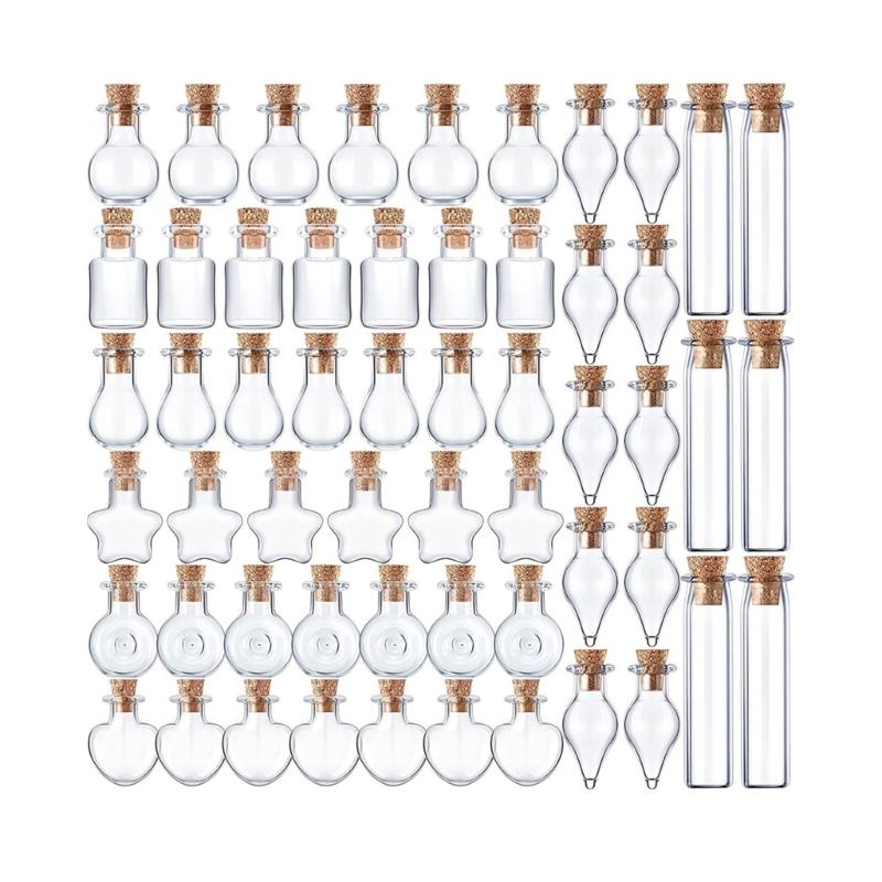 Mini Glass Wishing Container Bottles Jars with Cork Stoppers Set for DIY Crafting Lover Art Projects Decors Party Favor
Mini Glass Wishing Container Bottles Jars with Cork Stoppers Set for DIY Crafting Lover Art Projects Decors Party Favor