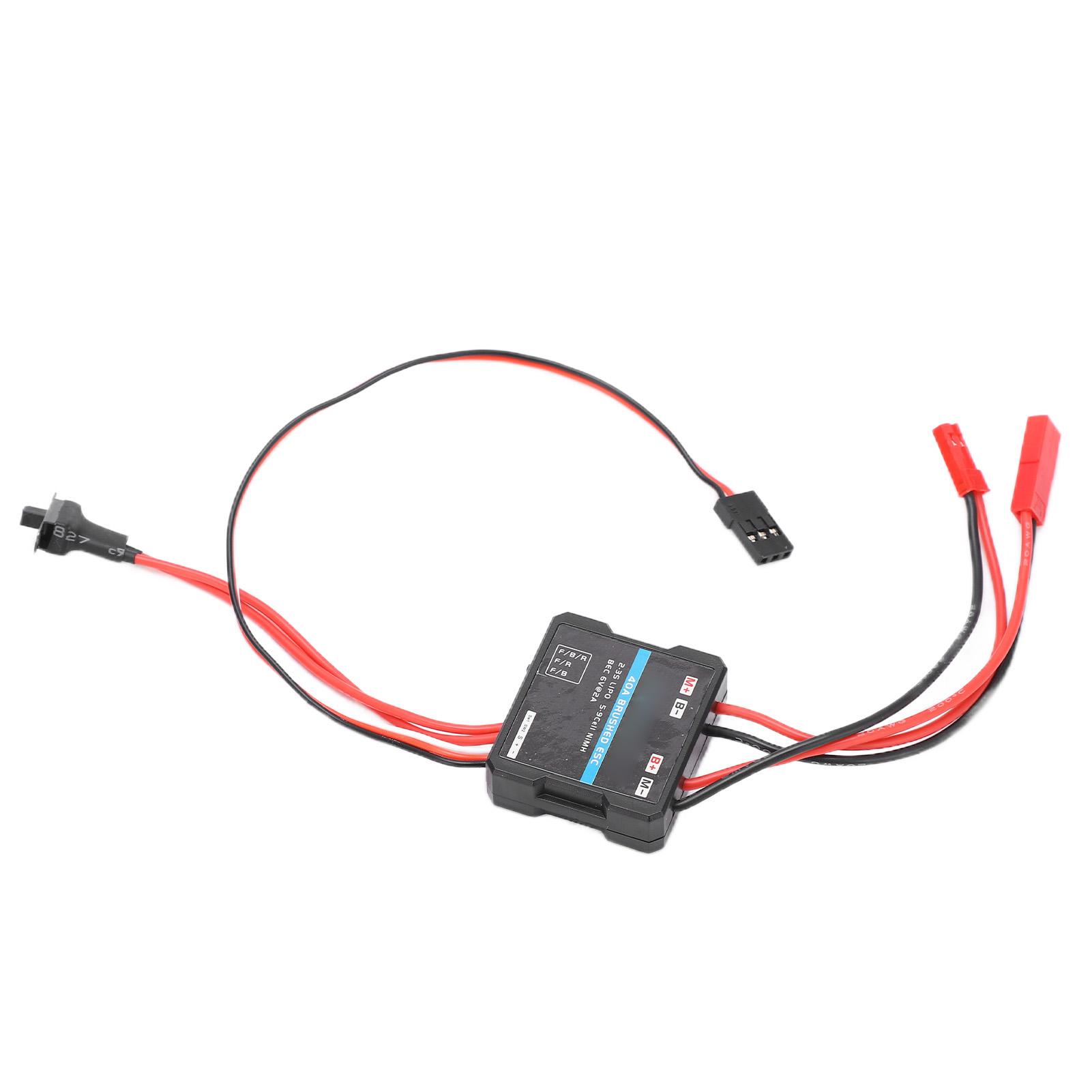 Electronic Speed Controller Waterproof Black Brushed ESC 40A for 1 16 RC Car 1 18 RC Car Upgrade
Electronic Speed Controller Waterproof Black Brushed ESC 40A for 1 16 RC Car 1 18 RC Car Upgrade