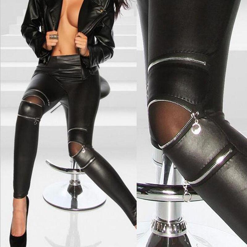 Slim Classical Fit Sexy Three Zipper Bright Leather Stretchy Leggings Pants
Slim Classical Fit Sexy Three Zipper Bright Leather Stretchy Leggings Pants
