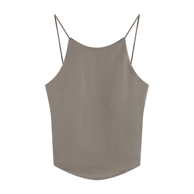Chic Off-the-Shoulder Backless Tank Top with Chest Pads, Women s Summer Sleeveless Camisole One Size хакі
Chic Off-the-Shoulder Backless Tank Top with Chest Pads, Women s Summer Sleeveless Camisole One Size хакі
