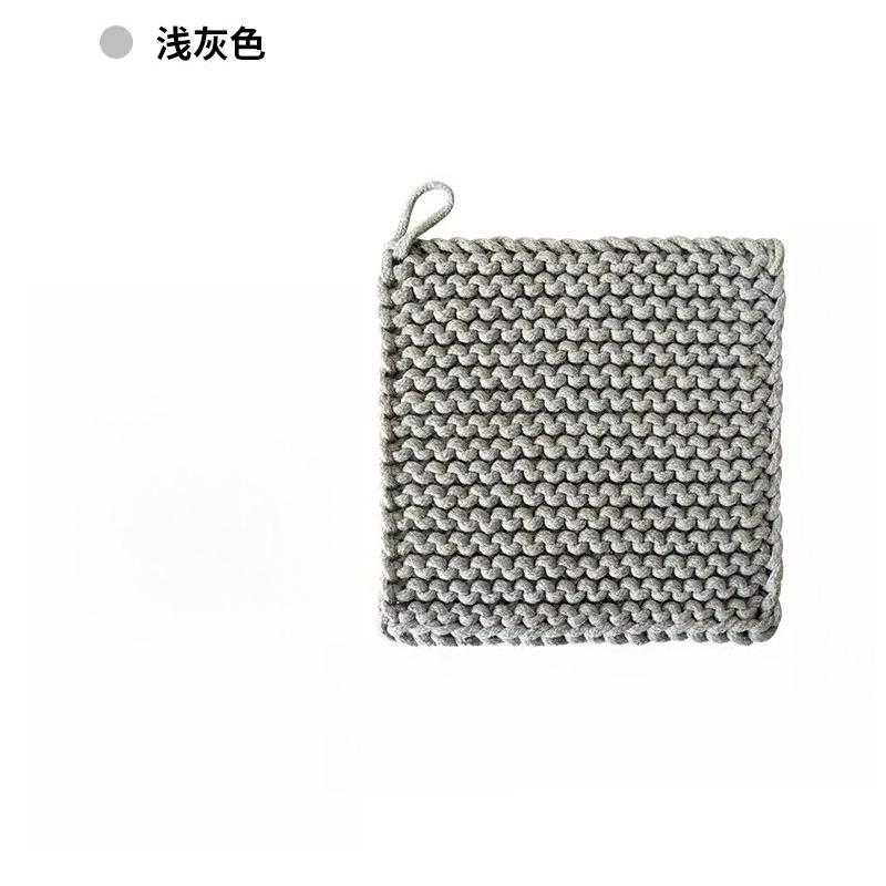 Handwoven Coasters Plain Cotton Rope Square Insulation Pad Solid Color Cotton Teacup Mat Fashion Simple Soft Thickening Tray Pad 12cm светло-серый
Handwoven Coasters Plain Cotton Rope Square Insulation Pad Solid Color Cotton Teacup Mat Fashion Simple Soft Thickening Tray Pad 12cm светло-серый