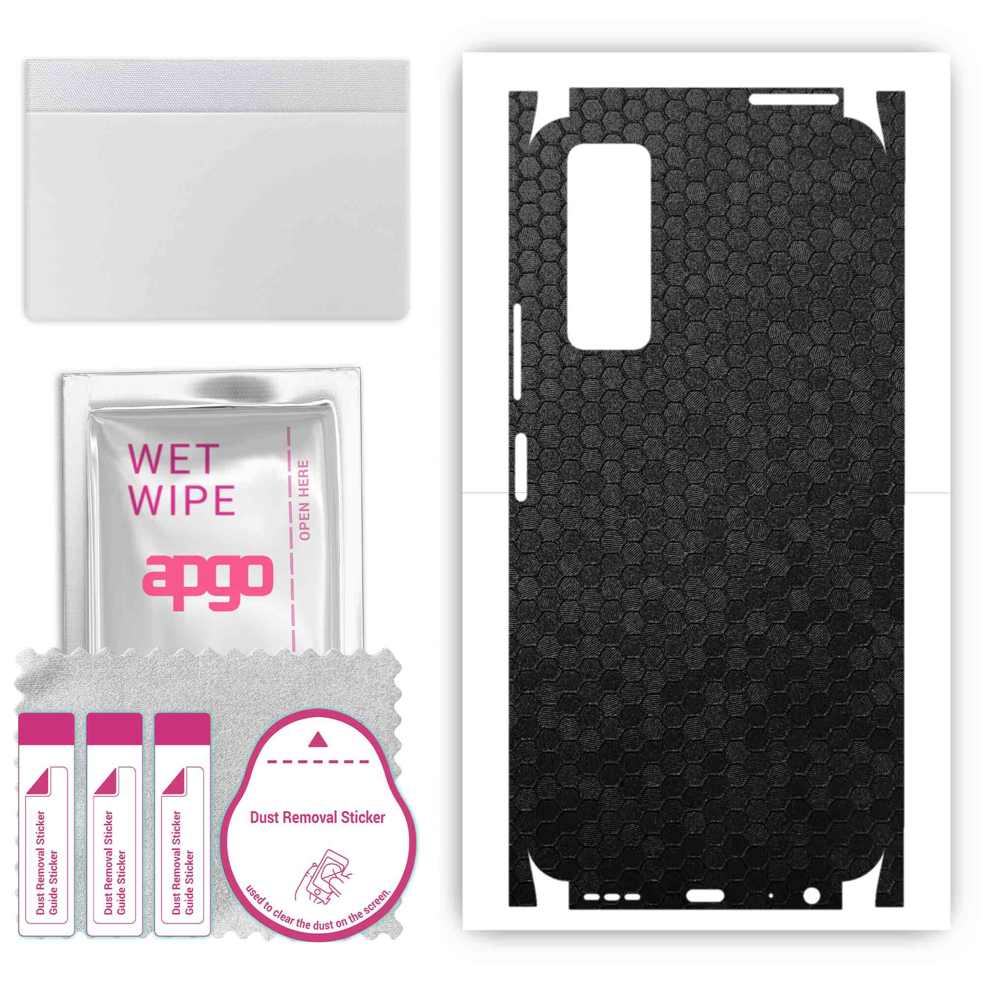apgo Protective Skin Sticker for the back+sides compatible with Vivo Y31 2021, Full Wrap Film, Foil, Vinyl - Pattern Black Honeycomb
apgo Protective Skin Sticker for the back+sides compatible with Vivo Y31 2021, Full Wrap Film, Foil, Vinyl - Pattern Black Honeycomb