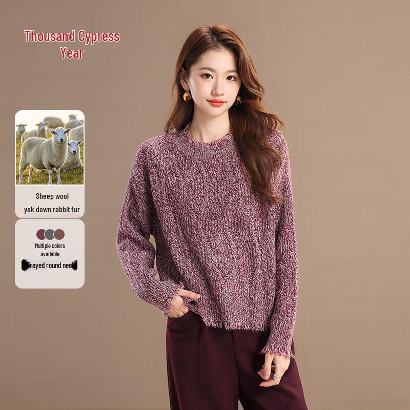 Qianbainian Women s Yak Wool Blend Round Neck Sweater XL
Qianbainian Women s Yak Wool Blend Round Neck Sweater XL
