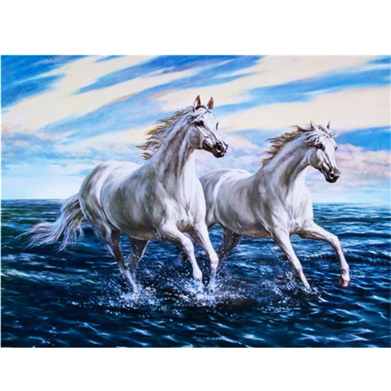 Полный круглый/квадратный 5D Diy алмазная живопись Белая лошадь у моря Алмазная вышивка наборы крестиков домашний декор подарки ручной работы 
Полный круглый/квадратный 5D Diy алмазная живопись Белая лошадь у моря Алмазная вышивка наборы крестиков домашний декор подарки ручной работы