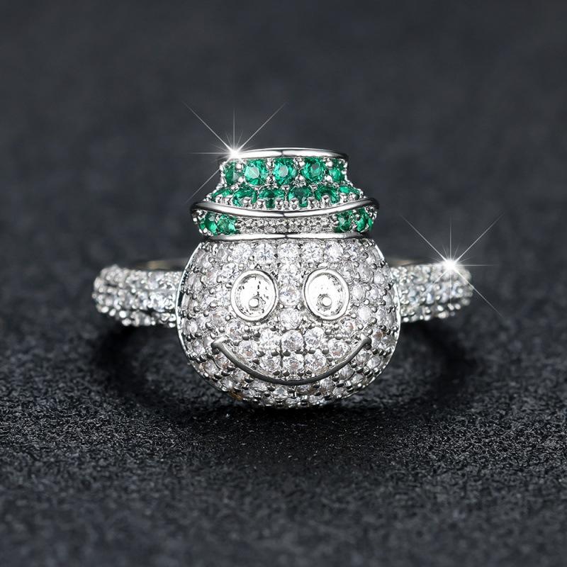 White K micro-inlaid green hat full of diamond zircon smiley face ring, simple temperament jewelry no. 6 платиновый
White K micro-inlaid green hat full of diamond zircon smiley face ring, simple temperament jewelry no. 6 платиновый