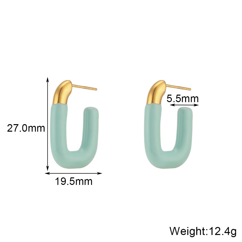 MamacitaSlay 316L Stainless Steel Color Enamel U Shaped Hoop Earrings 18K Gold Plated Waterproof Summer Jewelry For Women Gift синий
MamacitaSlay 316L Stainless Steel Color Enamel U Shaped Hoop Earrings 18K Gold Plated Waterproof Summer Jewelry For Women Gift синий