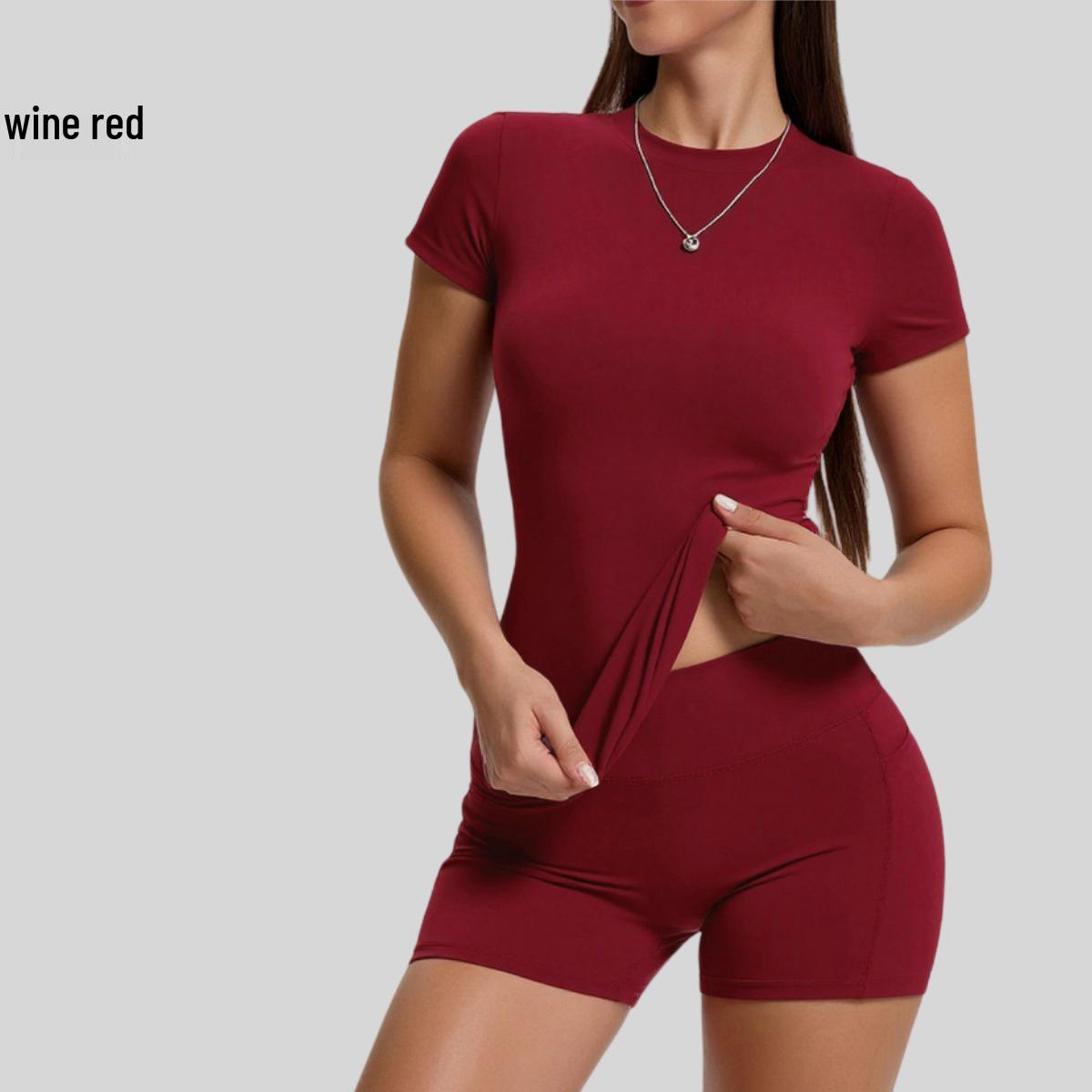 Women s Quick-Drying Knitted Yoga T-Shirt - Short Sleeve Fitness & Outdoor Running Top L вина червоного кольору
Women s Quick-Drying Knitted Yoga T-Shirt - Short Sleeve Fitness & Outdoor Running Top L вина червоного кольору