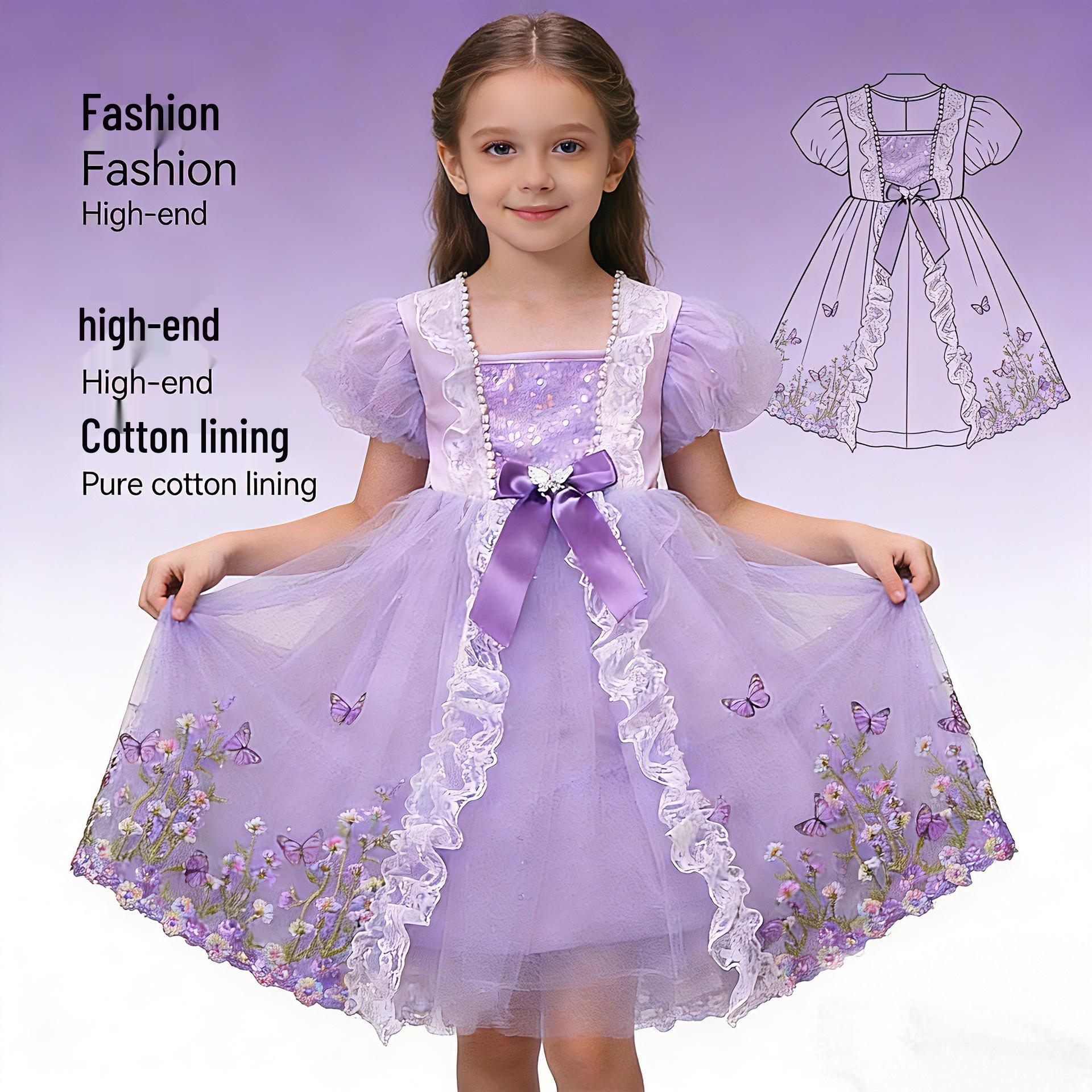 High-End Summer Girls Flower Fairy Princess Dress - European & American Style 130cm (For Height ~1.2m)
High-End Summer Girls Flower Fairy Princess Dress - European & American Style 130cm (For Height ~1.2m)